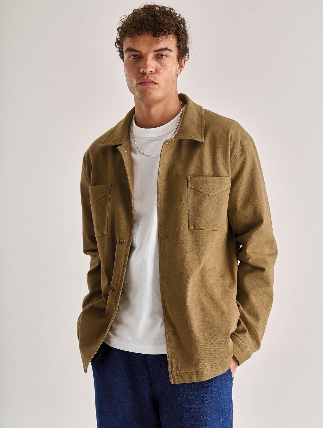 KOMODO - Men's Stanley Organic Cotton Tencel Jacket | Olive