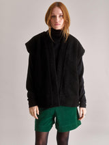 Immaculate Vegan - KOMODO Women's Georgie Reversible Recycled Fleece Gilet | Black