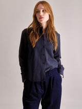 Immaculate Vegan - KOMODO Women's Kenji Cotton Tencel Shirt | Navy