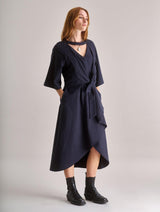 Immaculate Vegan - KOMODO Women's Vivienne Cotton Tencel Dress | Navy
