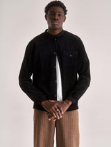 Immaculate Vegan - KOMODO Men's Cole Organic Cotton Poly Velvet Overshirt | Black