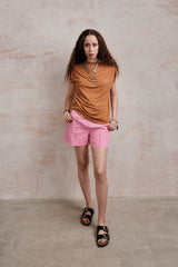 Immaculate Vegan - KOMODO EMME - Organic Linen Cotton Shorts - Pink
