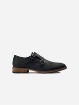 Immaculate Vegan - V.GAN Chervil 2 Men's Vegan Leather Monk Shoes | Black UK7 / EU41 / US8