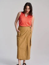 Immaculate Vegan - KOMODO Cargo Women's Organic Cotton Skirt | Camel