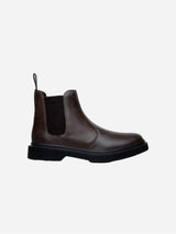 Immaculate Vegan - Green Laces Unisex Vegan Leather Chelsea Boots | Espresso Brown