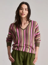 Immaculate Vegan - KOMODO Clover Women's Linen Jumper | Stripe