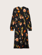 Immaculate Vegan - Baukjen Cemile Printed Midi Dress | Black Floral