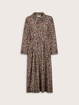 Immaculate Vegan - Baukjen Leanne Printed Midi Dress | Plum Leopard