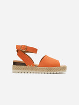 Immaculate Vegan - V.GAN Dragon Women's Vegan Suede Espadrille Sandals | Orange