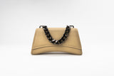 Immaculate Vegan - Eslla Dharma Desserto Cactus Leather Vegan Crossbody With Gunmetal Chain | Beige Sand