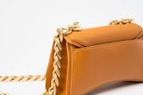 Immaculate Vegan - Eslla Dharma Desserto Cactus Leather Vegan Crossbody With Matte Gold Chain | Camel Camel