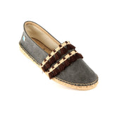 Immaculate Vegan - Lazuli My Espadrille Cotton Vegan Tassel Pumps | Black