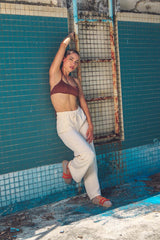 Immaculate Vegan - Lazuli My Espadrille Cotton Vegan Tassel Pumps | Stone