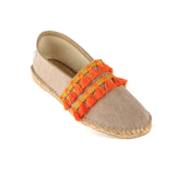 Immaculate Vegan - Lazuli My Espadrille Cotton Vegan Tassel Pumps | Stone