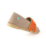 Immaculate Vegan - Lazuli My Espadrille Cotton Vegan Tassel Pumps | Stone