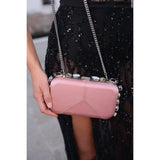 Immaculate Vegan - Thalie Diamond River Vegan Clutch Bag | Pink & Coloured Crystal
