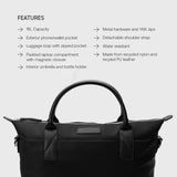 Immaculate Vegan - Oliver Co. London Everyday Vegan Recycled Leather & Nylon Tote Bag | Black