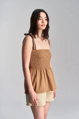 Immaculate Vegan - KOMODO Gaia Women's Cheesecloth Vest | Tan