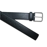 Immaculate Vegan - Green Laces Bo Silver Buckle Vegan Belt | Black
