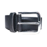 Immaculate Vegan - Green Laces Bo Silver Buckle Vegan Belt | Black