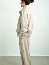 Immaculate Vegan - Protected Species Waterproof Harrington Jacket | Portland Stone