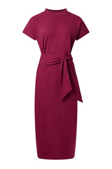 Immaculate Vegan - KOMODO FONDA - Organic Cotton Jersey Dress - Berry