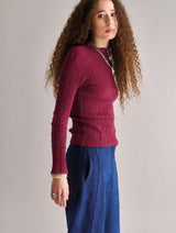 Immaculate Vegan - KOMODO Women's Muni Organic Cotton Top | Wine Red