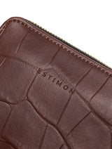 Immaculate Vegan - Estimon MULTI WALLET portfel z kukurydzy brązowy krokodyl