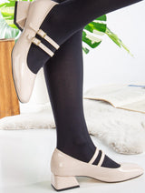 Immaculate Vegan - Forever and Always Shoes Lizbeth Vegan Leather Mary Jane Shoes | Beige