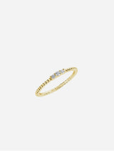 Immaculate Vegan - BLOOMTINE Illuminess™ 14K Gold Vermeil Trio Textured Stacking Ring | Gold