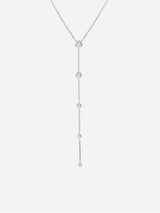 Immaculate Vegan - BLOOMTINE Illuminess™ Sterling Silver Goddess Sparkle Lariat | Silver