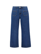 Immaculate Vegan - Baukjen Jena Organic Cotton Stretch Wide Crop Jeans | Washed Indigo Washed Indigo / UK6 / EU34 / US2