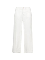 Immaculate Vegan - Baukjen Jena Organic Cotton Stretch Wide Crop Jeans | Soft White Soft White / UK6 / EU34 / US2