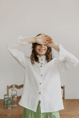 Immaculate Vegan - Laume Linen Juodkrante Women's Linen Shirt | Multiple Colours