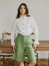 Immaculate Vegan - Laume Linen Palanga Women's Linen Shorts | Multiple Colours Lime Green / XS