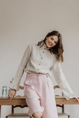 Immaculate Vegan - Laume Linen Juodkrante Women's Linen Shirt | Multiple Colours Natural Linen / XS