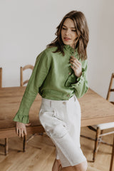 Immaculate Vegan - Laume Linen Juodkrante Women's Linen Shirt | Multiple Colours