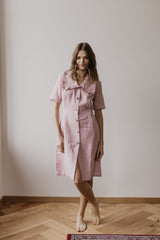 Immaculate Vegan - Laume Linen Melnrage Women's Linen Dress | Multiple Colours