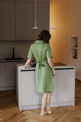 Immaculate Vegan - Laume Linen Melnrage Women's Linen Dress | Multiple Colours