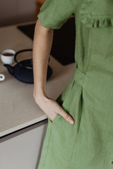 Immaculate Vegan - Laume Linen Melnrage Women's Linen Dress | Multiple Colours