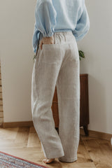 Immaculate Vegan - Laume Linen Klaipeda Women's Linen Trousers | Multiple Colours