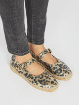 Immaculate Vegan - MOMOC Leopard Vegan Recycled Linen & Jute Manoletinas | Multi