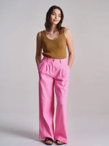Immaculate Vegan - KOMODO Lion Women's Organic Linen Cotton Trousers | Pink