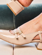 Immaculate Vegan - Minuit sur Terre Harmony Patent Vegan Leather Shoes | Dune