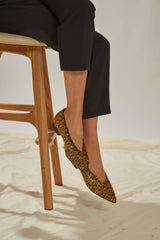 Immaculate Vegan - MOMOC Metal Furry Vegan Ballerinas | Black & Gold