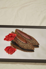 Immaculate Vegan - MOMOC Metal Furry Vegan Ballerinas | Black & Gold