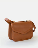 Immaculate Vegan - Modher Maya MIRUM® Leather Vegan Crossbody Bag | Brown Saddle