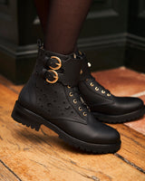 Immaculate Vegan - Minuit sur Terre Bastide Vegan Leather Lace-up Ankle Boots | Black