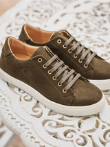 Immaculate Vegan - Minuit sur Terre Virevolte Recycled Grain Suede Vegan Sneakers | Forest UK2.5 / EU35 / US4
