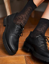 Immaculate Vegan - Minuit sur Terre Camden Recycled Grain Vegan Lace Ups | Black